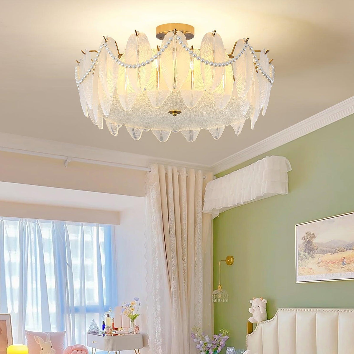 retro-feather-ceiling-lamp