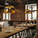 Artisan Hemp Rope Pendant Light with Iron Frame – Nordic Retro Ceiling Lamp