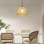 Artisan Hemp Rope Pendant Light with Iron Frame, Nordic Retro Ceiling Lamp for Living Room and Dining Room