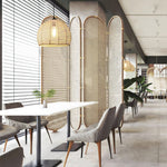 Artisan Hemp Rope Pendant Light with Iron Frame, Nordic Retro Ceiling Lamp for Living Room and Dining Room