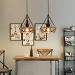 Artisan Hemp Rope Pendant Light with Iron Frame, Nordic Retro Ceiling Lamp for Living Room and Dining Room