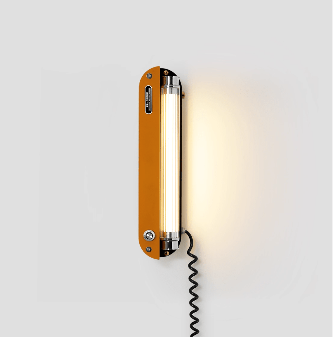 Marlo Plug-In Wall Sconce with Integrated LED – Amber Orange or Chrome
