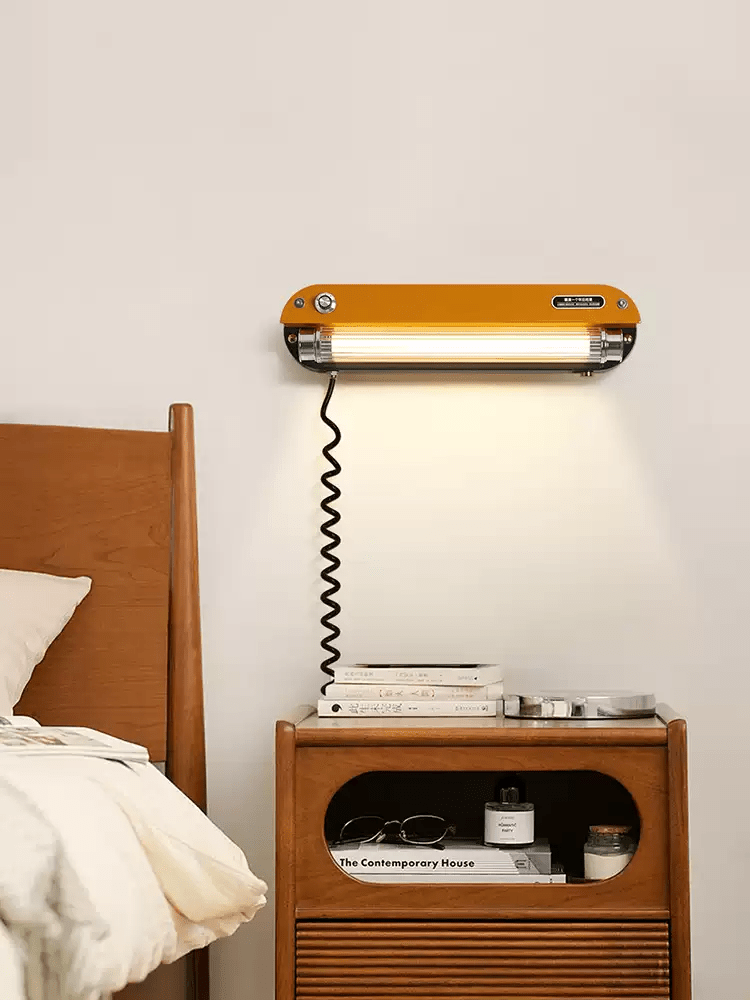 Marlo Plug-In Wall Sconce with Integrated LED – Amber Orange or Chrome