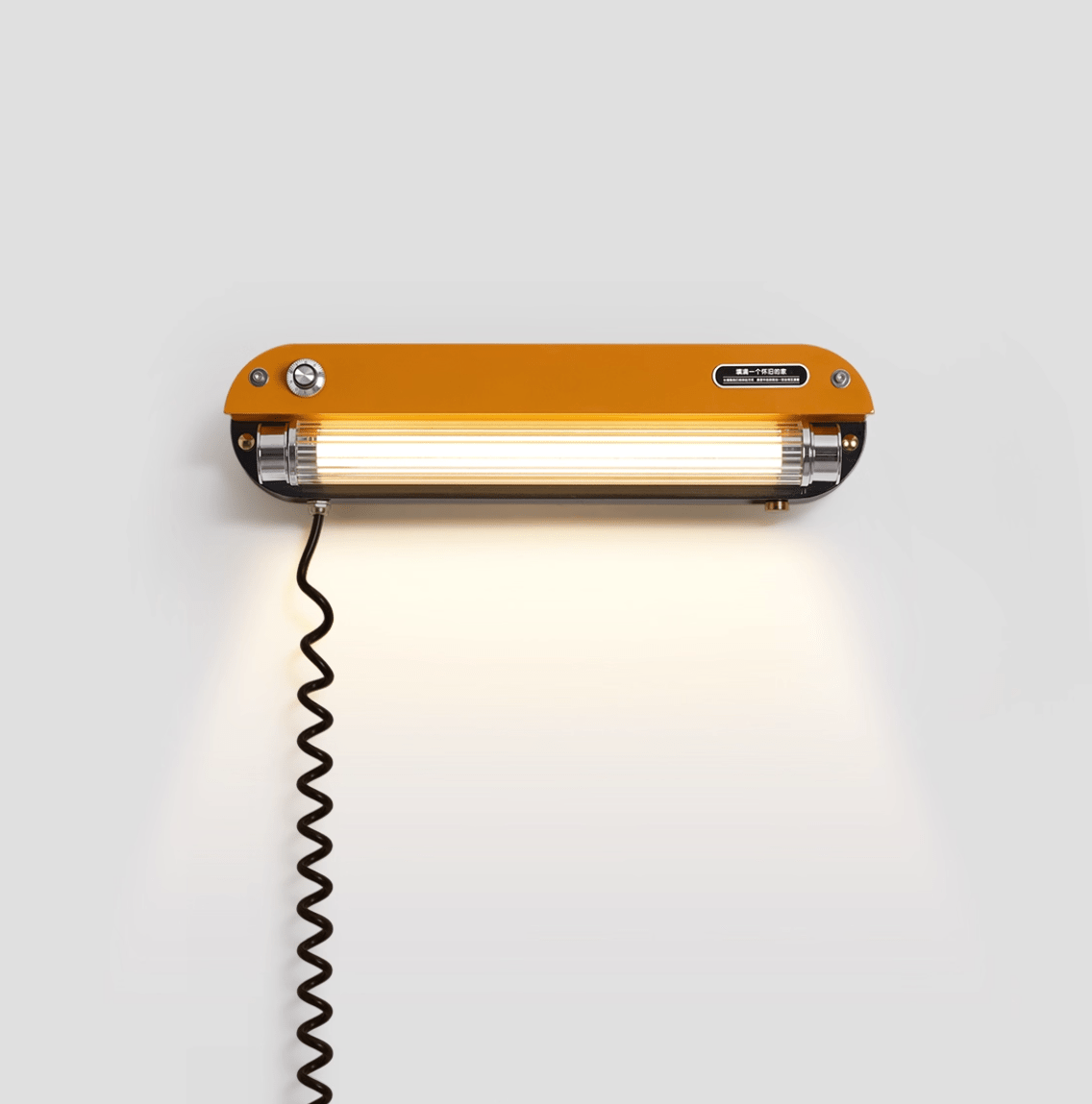 Marlo Plug-In Wall Sconce with Integrated LED – Amber Orange or Chrome