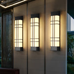 Retro Rectangular Black Outdoor Wall Lamp Li002110
