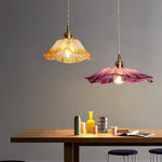 Retro Lotus Creative Glass Pendant Lamp