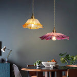 Retro Lotus Creative Glass Pendant Lamp