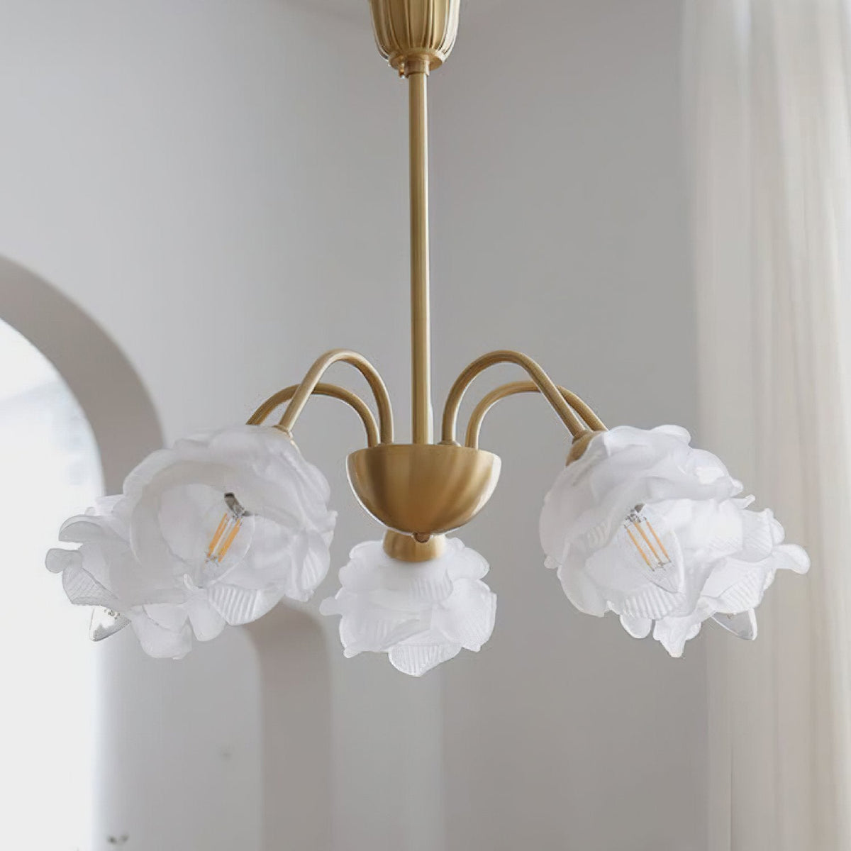 Retro Pastoral Flower Chandelier