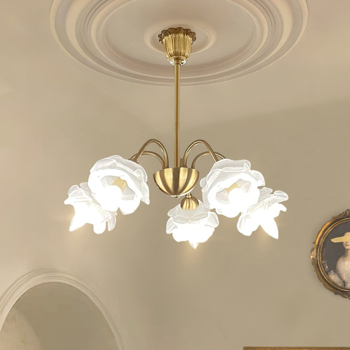 Retro Pastoral Flower Chandelier