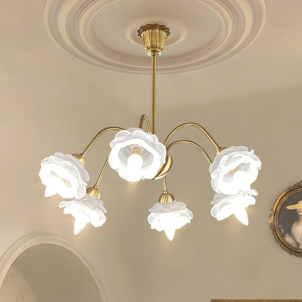 Retro Pastoral Flower Chandelier