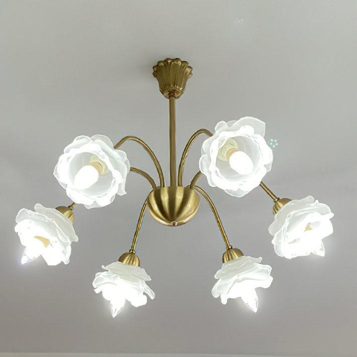 Retro Pastoral Flower Chandelier