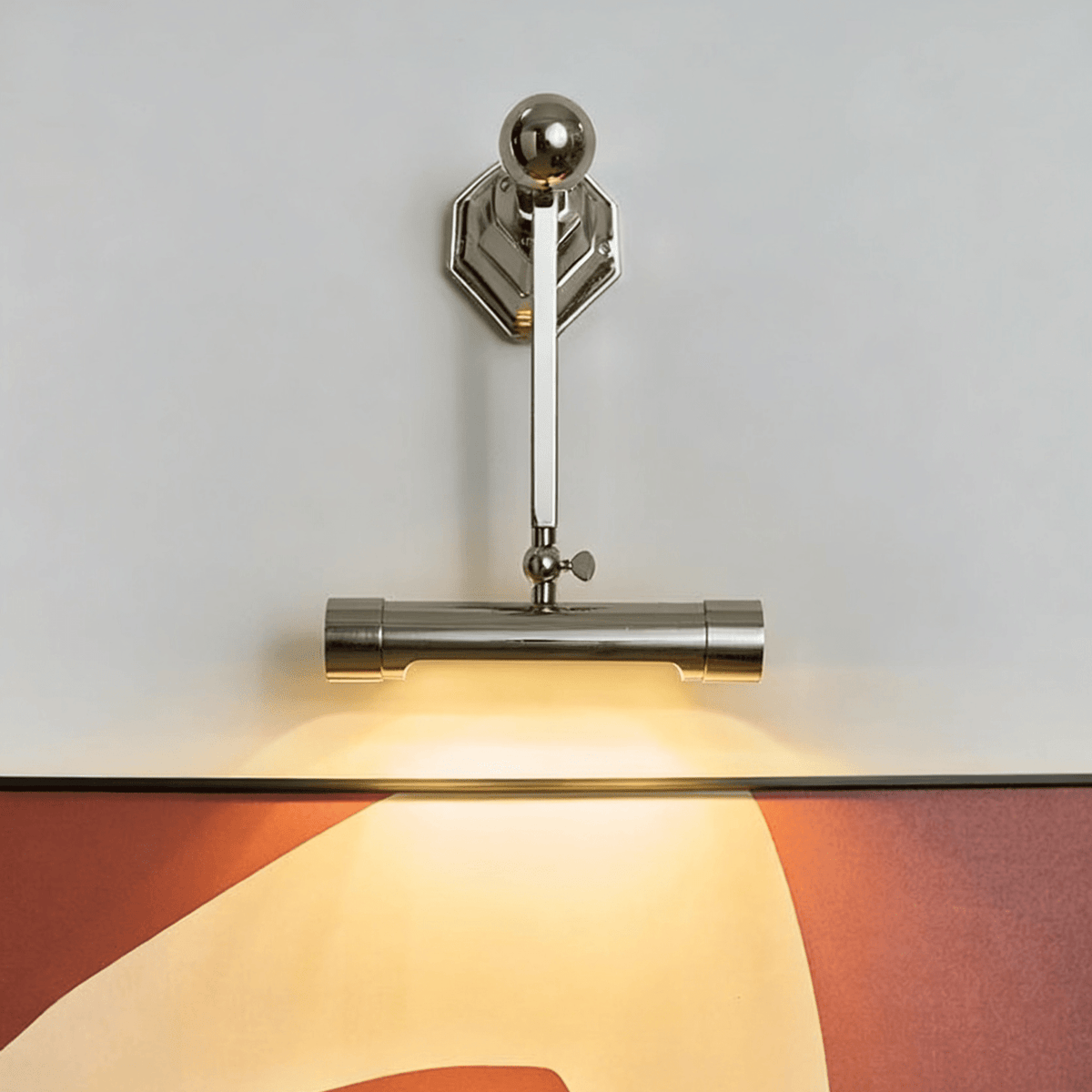 Retro Revival Wall Sconce in Polished Chrome for Vintage-Inspired Interiors