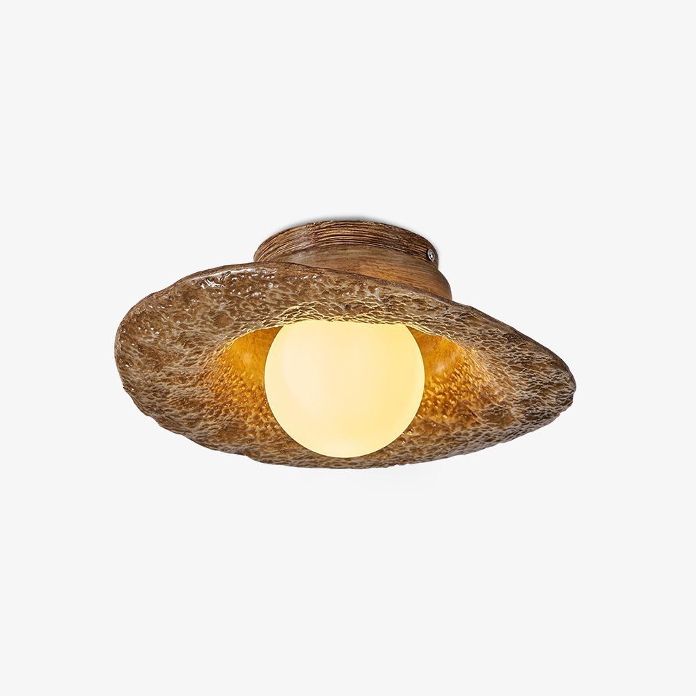 Retro Straw Hat Ceiling Lamp