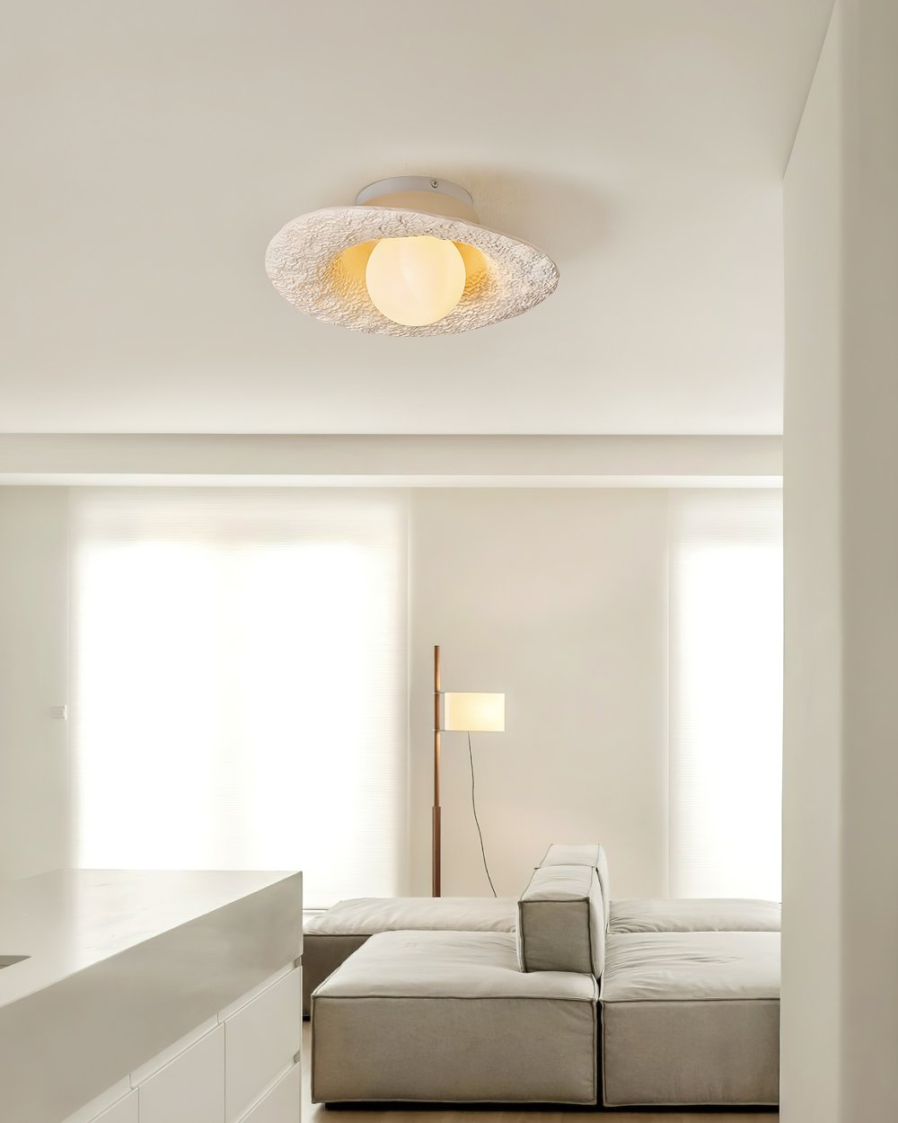 Retro Straw Hat Ceiling Lamp
