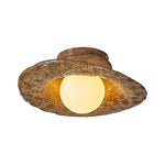 Retro Straw Hat Ceiling Lamp