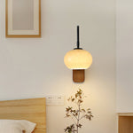 Retro Wooden Glass Wall Lamp
