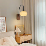 Retro Wooden Glass Wall Lamp