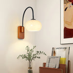 Retro Wooden Glass Wall Lamp