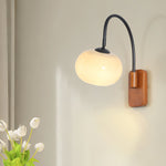 Retro Wooden Glass Wall Lamp