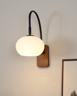 Retro Wooden Glass Wall Lamp