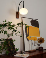 Retro Wooden Glass Wall Lamp