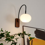 Retro Wooden Glass Wall Lamp
