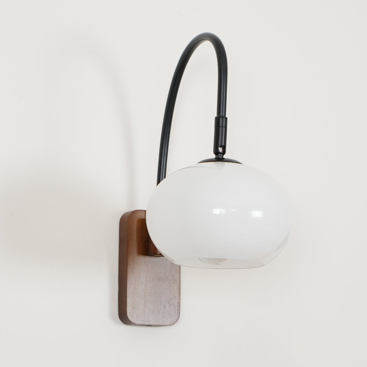 Retro Wooden Glass Wall Lamp