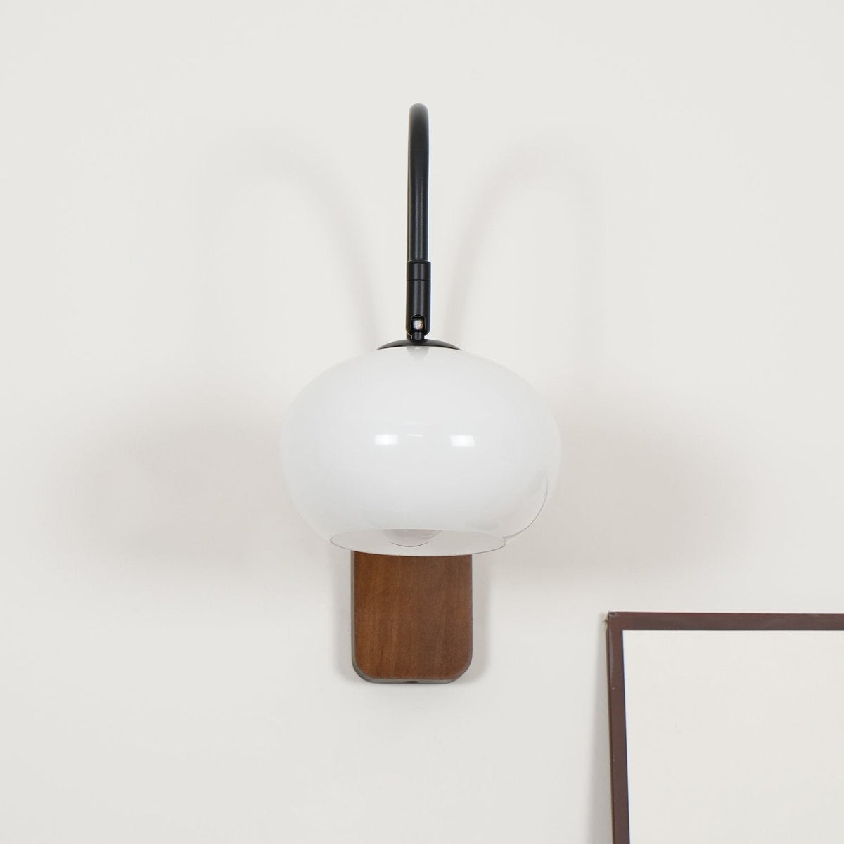 Retro Wooden Glass Wall Lamp