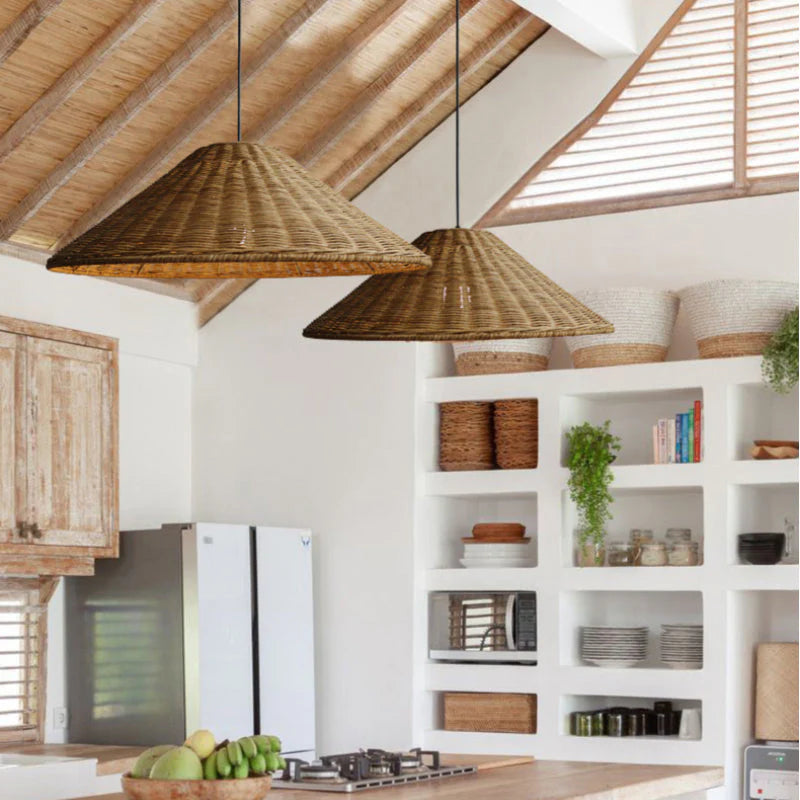 Bamboo And Rattan Woven Japanese Style Vintage Living Room Dining Room Tea Room Chandelier