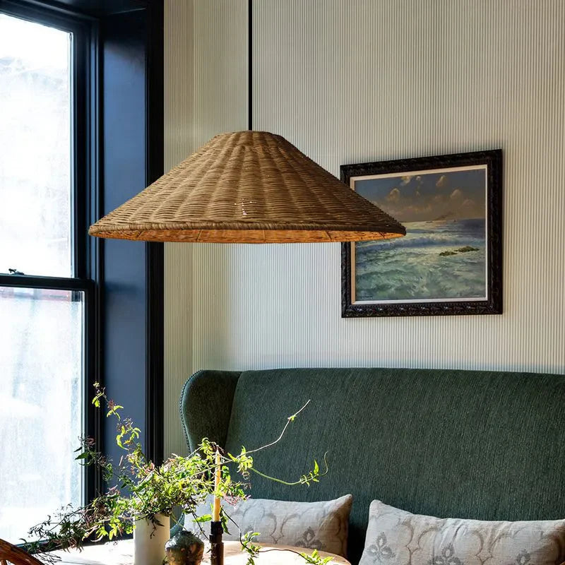 Bamboo And Rattan Woven Japanese Style Vintage Living Room Dining Room Tea Room Chandelier