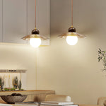 Ribbed Floral Pendant Light