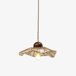 Ribbed Floral Pendant Light