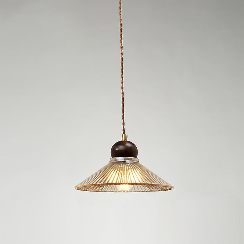 Ribbed Floral Pendant Light