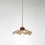 Ribbed Floral Pendant Light