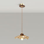 Ribbed Floral Pendant Light