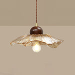 Ribbed Floral Pendant Light