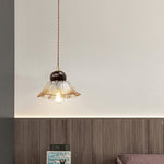 Ribbed Floral Pendant Light