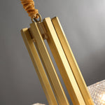 Helios Ribbed Glass Chandelier in Aged Brass, Modern Luxury Lighting