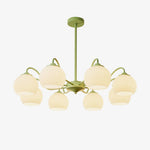 Ribbed Glass Matcha Chandelier