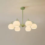 Ribbed Glass Matcha Chandelier