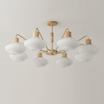 Ribbed Rubberwood Chandelier