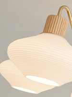 Ribbed Rubberwood Chandelier
