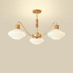 Ribbed Rubberwood Chandelier