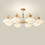 Ribbed Rubberwood Chandelier