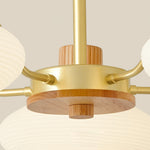 Ribbed Rubberwood Chandelier