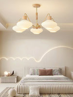 Ribbed Rubberwood Chandelier