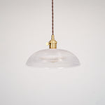 Ribbed Spiral Pendant Swag Light