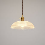 Ribbed Spiral Pendant Swag Light
