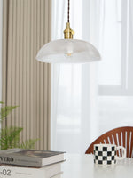 Ribbed Spiral Pendant Swag Light