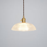 Ribbed Spiral Pendant Swag Light